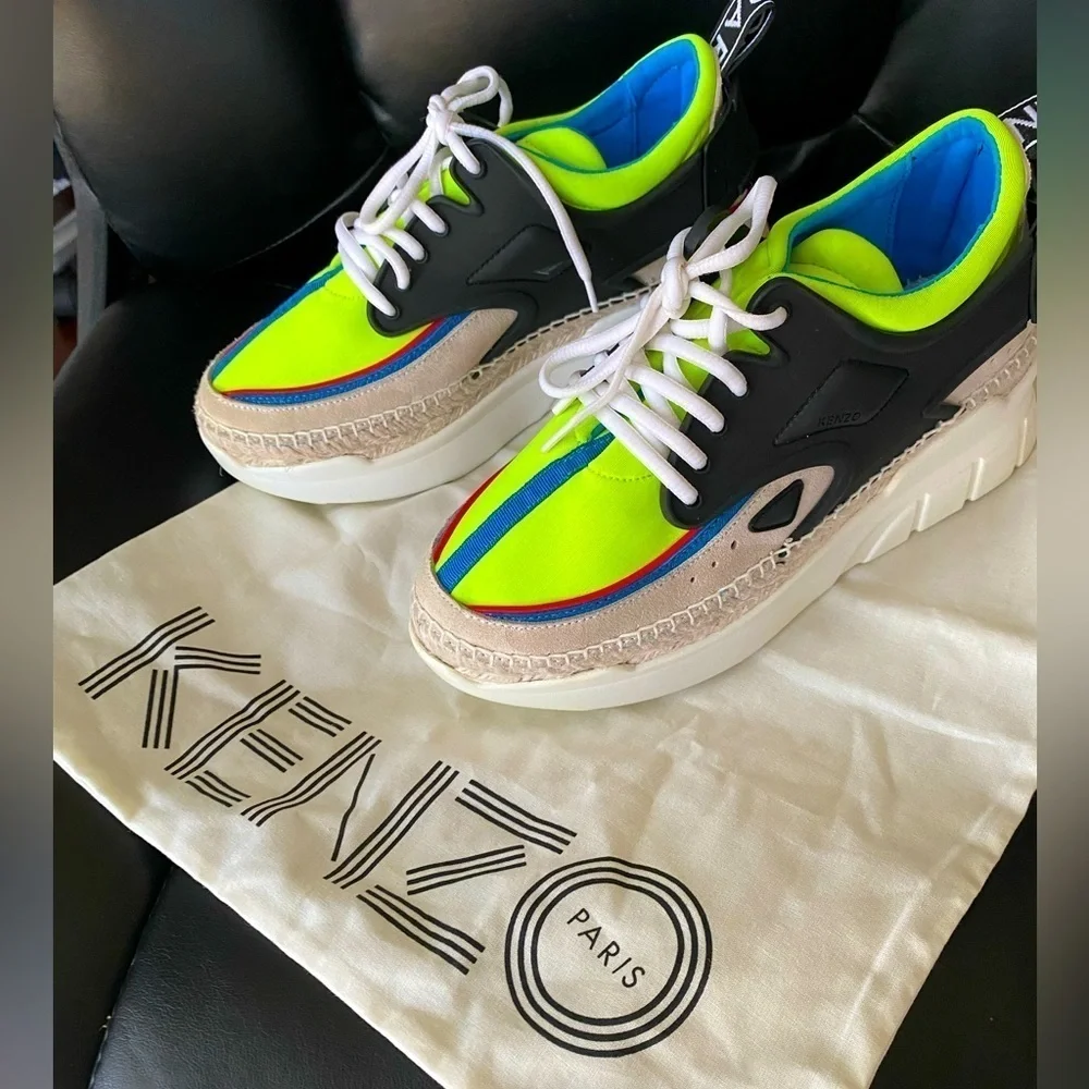 Kenzo Paris  K-Lastic Espadrille summer Sneakers Women's 39 EUR 7.5 US -like new